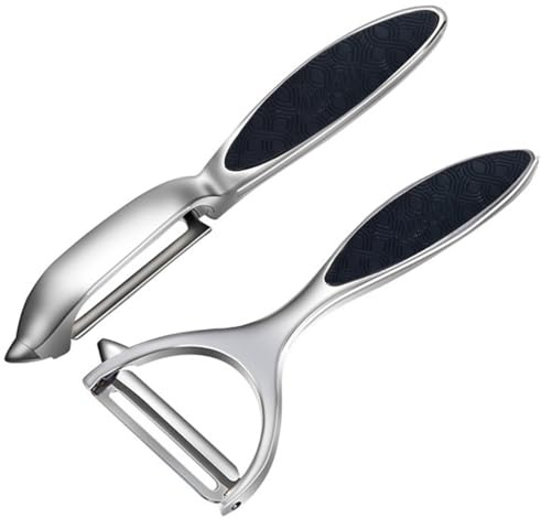 Leaflai Potato Peeler Stainless Steel Y & I Shapes, 2Pcs, Silver