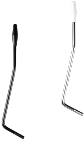 Wellrun 2 Pcs Guitar Tremolo Arm Whammy Bar for Electric Guitar,Single Vibrato Rocker,6mm Threaded Tremolo Arm(White & Black)