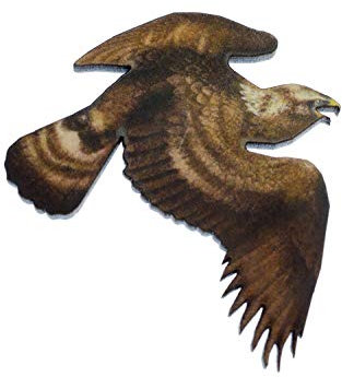 Miniblings imprimé Oiseau Animal Bois Broche Faucon Aigle de Proie - Bijoux à la Mode à la Main I Pin Bouton Pins