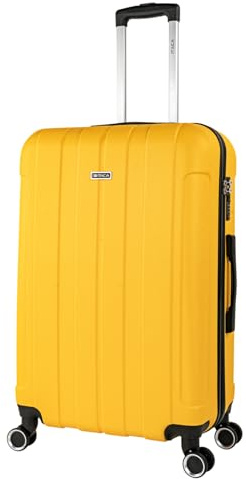 ITACA - Maletas Grandes De Viaje Rígidas Ligeras con 4 Doble Rueda 360° Maleta Grande 23 Kilos Alta Resistencia Maleta XL Duradera, Amarillo