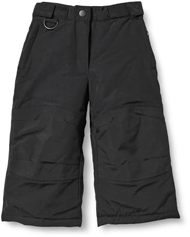 Amazon Essentials Girls' Water-Resistant Ski & Snow Pants, Black, Small