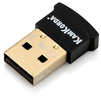 KamKorda USB Bluetooth Adapter for PC, Bluetooth Dongle USB 3.0, Wireless Adapter for PC, Laptop, Headphones, Keyboard, Mouse – Plug & Play – 10m Range