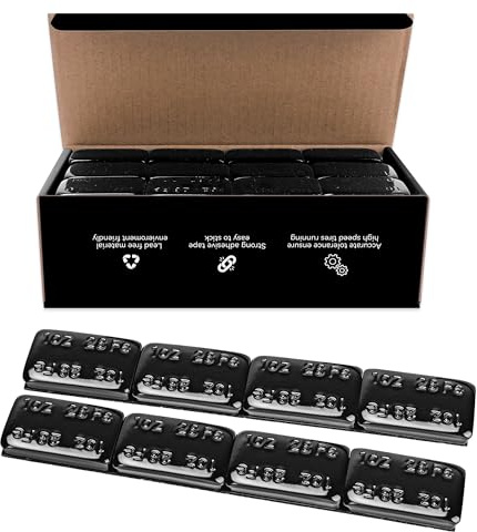 EZISOE 1oz Adhesive Wheel Weights, 1 oz Black Stick on Wheel Weights,A Box of 18 Strip, 4 Segments one Piece (72 Oz Pack)