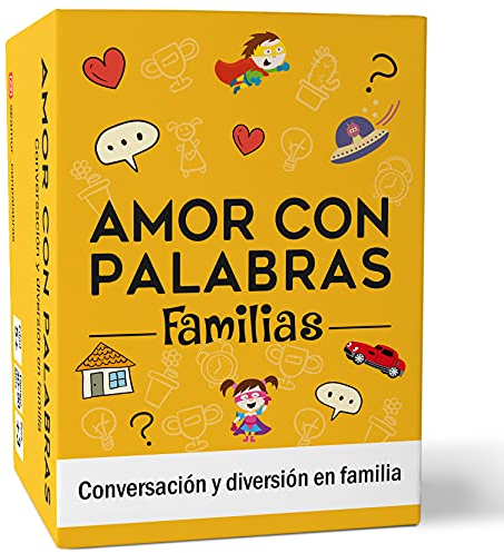 AMOR CON PALABRAS - Familias ‍‍‍ Juegos de Mesa Familiares para niños Que fortalecen los vínculos Familiares creando Conversaciones de Calidad Mediante Divertidos Juegos de Cartas