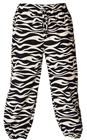 PANASIAM Pantalones Muck Pants 'geometrix', patrones japoneses tradicionales, producidos de forma justa en pequeñas empresas, cebra, M