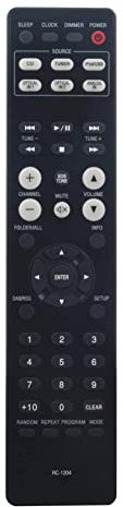 AULCMEET RC-1204 Télécommande de rechange compatible avec récepteur Denon AV Micro Hi-Fi System RCD-M40 D-M40 D-M40DAB RC-DM40DAB