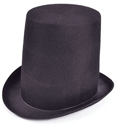 labreeze Bristol Novelty Black Stovepipe Victorian Extra Tall Felt Top Hat for Book Week Fancy Dress