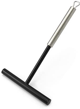 QWORK® Rastrello per Crêpes, Distributore per Crepe, Accessori per Crepes, Acciaio Inossidabile, per Frittelle, Crepes, 19.5 X 12 cm
