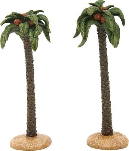 FADEDA 2 juegos de palmeras/altura: 23 cm/pintadas a mano/detallados figuras de belén - decoración de mesa de Navidad cuna accesorios