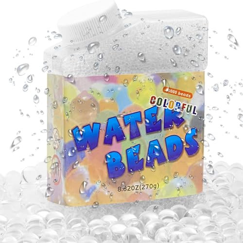 Wasserperlen Durchsichtig, 50.000 Stück Deko Wasserperlen für Pflanzen in Vase, Gelkugeln Transparent, Vasenfüller für schwimmende Perlen, schwimmende Kerze Machen, Floating Christmas Trend