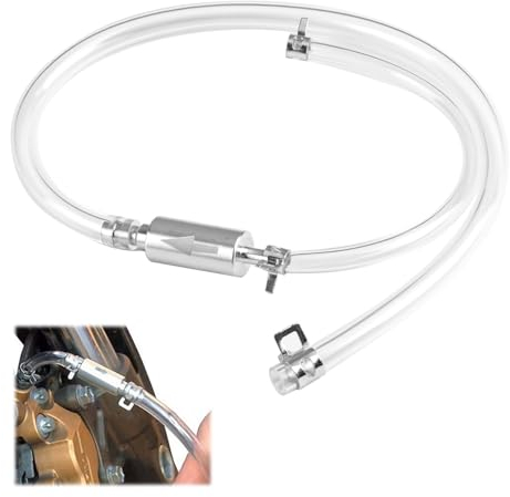 BIVOFU Kit de Purge de Frein et d'embrayage pour Moto et Voiture, Outil de Purge de Tube de Valve Unidirectionnel avec Tuyau de Purge, Colliers de Serrage et Valve en Aluminium.