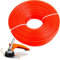 Buystarget String Trimmer Line Nylon Strimmer Wire Round Double Dual Layer Cord High Strength Replacement Line for Grass Trimmers Brushcutters DIY Heavy Duty Universal Electric Mowing Cord 1.3mm x 15m