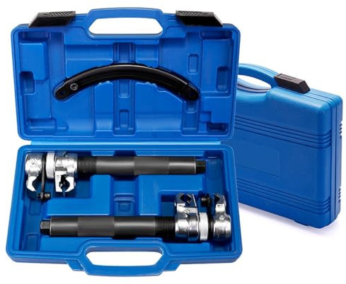 QUNNIE Auto Profi Feder Spanner Stossdämpfer,2tlg Universal Federspanner KFZ,Universal Federspanner mit Sicherheitsbacken und Halter Schwere Einzelradaufhängung Kompressor Max Last 1200kg