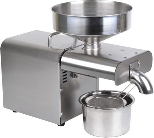 Wrobelax Oil Press Extractor Machine Commercial Grade Stainless Steel Automatic Cold Hot Food 1500W - Industrial Oil Extractor Expeller Machine(Size:110V)