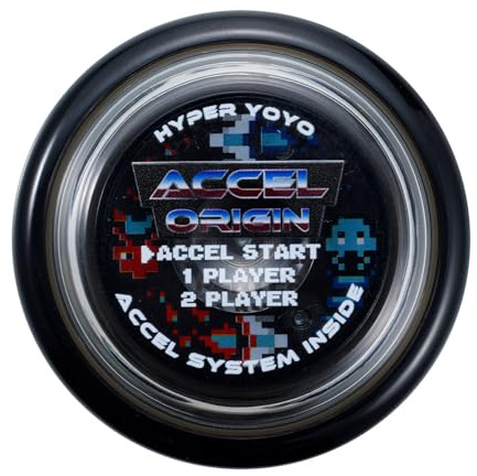 Bandai 60002 Accel Hyper Yoyó Nero, Gioco di Abilità, Yoyo ottimo per i bambini di 8 anni, con il suo sistema Accel, prova tutti i trucchi in modo semplice e veloce