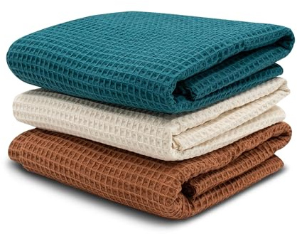 VmG-Store 3 x våffelpiké-set vardera 0,5 m x 1,5 m, våffeltyg, 100 % bomullstyg, Tex Standard 100 (Set25, set om 3)