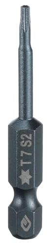 QUARKZMAN T7 Torx-skruvmejsel 1/4 tum sexkantig 2 tum längd S2 stål magnetiskt 6-punkts stjärnmanipuleringssäker industriell skruvmejsel med torx-huvud