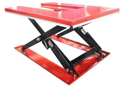 SLAHAJ Mudanza de Coches Elevador de Tijera hidráulico para vehículos en Forma de E Elevador de Cilindro de 3 toneladas Ruedas para Muebles Pesados(Red)