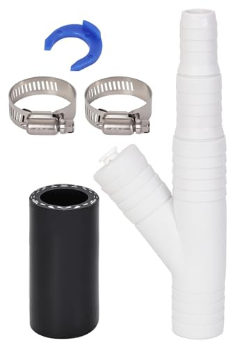 Compatibility with RO WATER OEM ET116-001 D-25QC DLA-D Dishwasher Drain Hose Adapter Kit - 1/4-inch Quick Connect to 7/8-inch Fitting, Heavy-Duty Drain Filter for Garbage Disposal