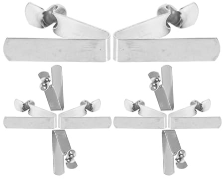 SHOWERORO 20 Clips de Resorte en Forma de V Compatibles Tubos Acero Niquelado Tamaño 6mm, Prácticos y Versátiles para Reparación de Paraguas y Proyectos Diy