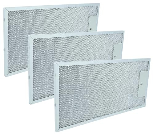 vhbw 3x filtro anti-grasso sostituisce Bosch 00435204 per cappa da cucina, metallo