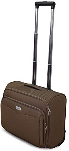 Ormi VALIGIA TROLLEY BAGAGLIO A MANO, con Ruote, Manico telescopico, Vano PC, Elastico ferma abiti Pilota Business RYANAIR EASY JET LOW COST (BRONZO)