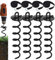 Eurmax USA Spiralpfähle, robustes Anker-Set, Eisschraubenanker für Trampolin, Zelte, Planen, Vordächer, Auto-Ports, Hunde-Spanngurte usw. Bonus-Spanngurte, 4 Stück, Schwarz