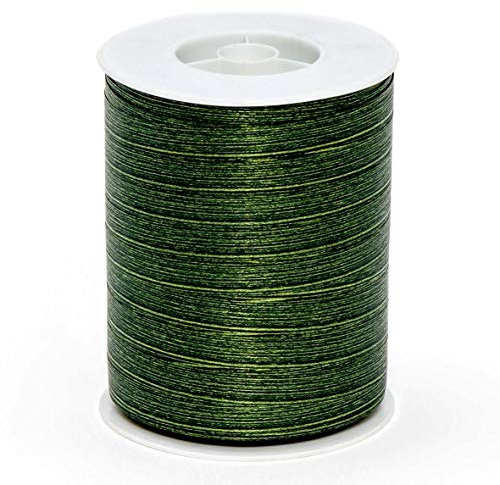 Star Geschenkband 75mm x 30m Rolle in Blätteroptik gestreift - wasserfest & reißfest - Polyband für Floristik - Dekoband zum Verpacken Dekorieren Basteln - Blattgrün