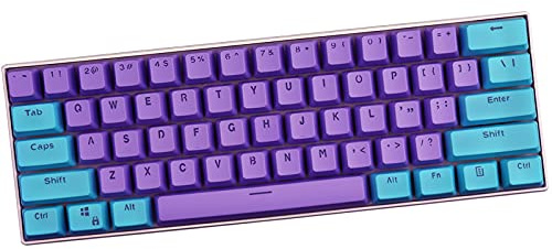 61 Keycaps Keys Backlight Keycaps Deux Couleurs Claviers Mécaniques PBT Keycap pour Ducky / RK61 / ALT66 /GH60 / Annie/Keyboard Poker Keys (Le Clavier n'est Pas à Vendre