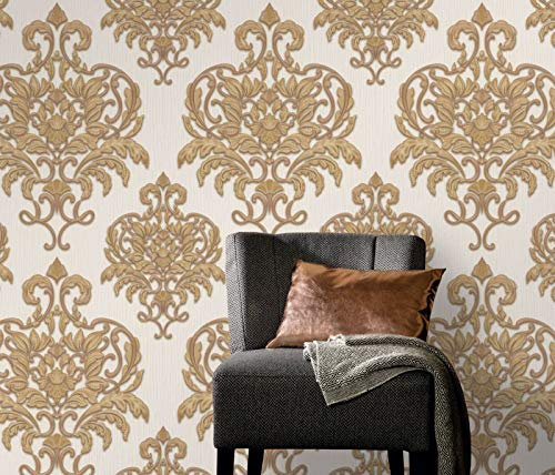 Erismann Spotlight 10102-30 Papier peint non tissé Motif baroque Doré