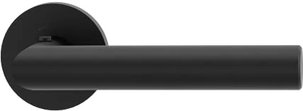 Türdrücker / Türbeschlag - LUCIA PROFESSIONAL Graphitschwarz smart2lock - mit Schließmechanik im Griff - schließen/verriegeln ohne Schlüsselrosette (DIN RECHTS)