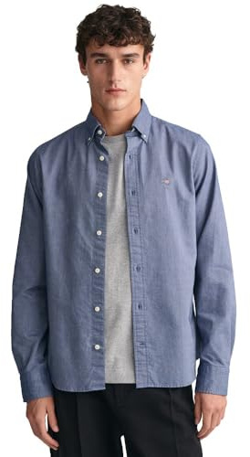GANT Slim Oxford-skjorta för män, klassisk skjorta, persisk blå, standard, persisk blå, XXL
