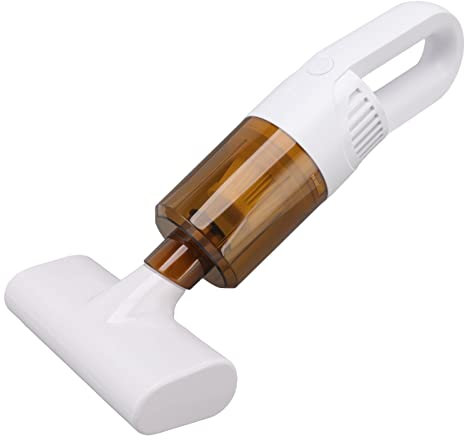 Fockety Aspirador de Colchón, Aspirador de Cama UV de Mano Inalámbrico, Recargable por USB Succión Fuerte Mango Ergonómico Eliminador de ácaros del Polvo del Pelo de Mascotas para Cama (Blanco)