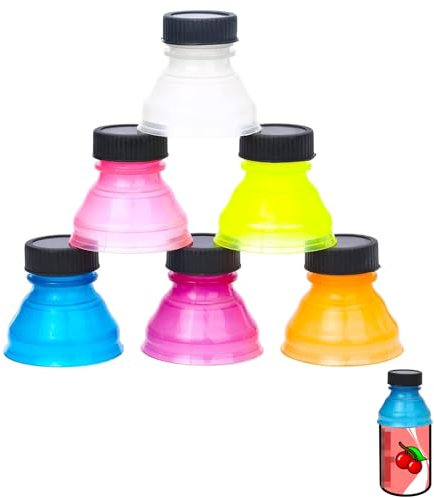 Siqian 6 PCS Drink Bottle Sealing Cap, Plastic Reusable Can Covers, Snap Bottle Top for Drinks, Transparent