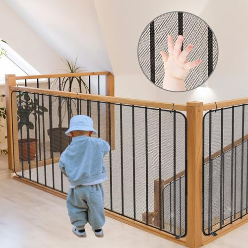300x90cm Kinder Treppen Sicherheitsnetz, Baby schutznetz, Kindergeländer Treppe Balkonschutz, Haushalt Rausfallschutz Netz, Langlebiges Sicherheitsseilnetz ohne Bohren für Kinder Baby Haustiere