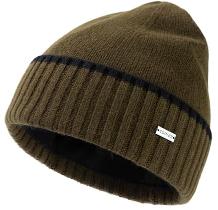TOP-EX XL/XXL 50%-100% Lana Merino Gorro de Invierno para Hombre Cálido Gorro de Invierno Forro Polar Gorro de Lana Gorro de Punto, XL-XXL