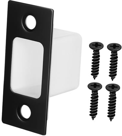 DOITOOL Tornillos De Refuerzo Negros Placa De Cerradero De Puerta Placa De Refuerzo Para Puerta Para Reparaciones De Marcos De