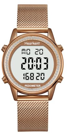 Reloj con podómetro para Caminar, rastreador de Pasos para Mujer con Contador de calorías, Reloj Deportivo Digital Resistente al Agua hasta 30 m, sin Necesidad de Cargar ni de Usar una aplicación