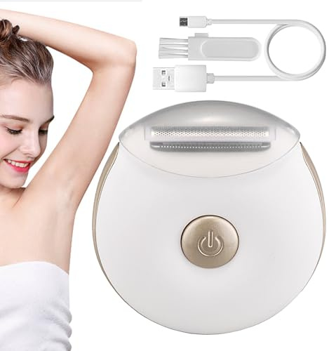 Doyandader Maquinilla de afeitar eléctrica para mujer, recortadora de bikini para mujer, zona íntima, para axilas, piernas, bikini y rodillas, afeitadora eléctrica para mujer, en húmedo y seco, USB C