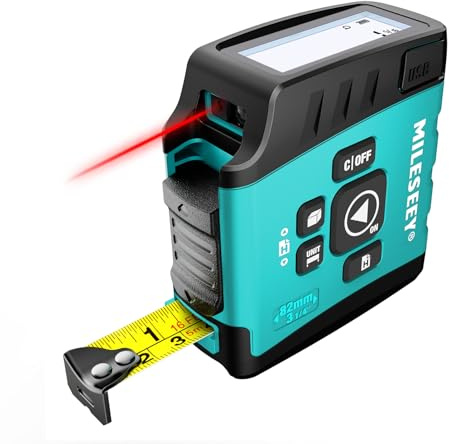 MiLESEEY DT20 Laser Tape Measure | Regular Tape Measuring, Area Volume Measuring Pythagorean Mode, Waterproof and Rechargeable