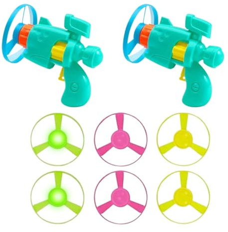 Lanzador de Disco para, Juego de Lanzador de Disco Iluminado, Interactivo de búsqueda de, platillos voladores, Juguetes para Perros y Gatitos para