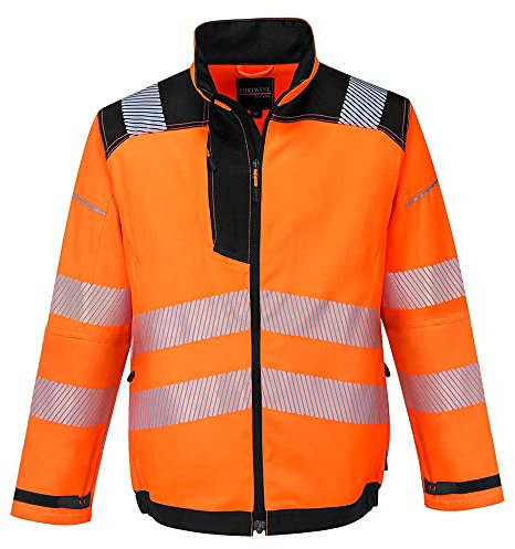 Portwest T500 PW3 Veste de Travail Haute Visibilité Orange/Noir, M