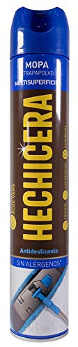 HECHICERA | Aerosol Atrapa Polvo | Multisuperficies a base de Cera de Abeja | Con Extracto de Aloe Vera | Apto para Cualquier Tipo de Mopa | Sin Alérgenos | No Engrasa | Antideslizante | 750 ml