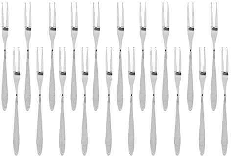 20 Pezzi Forchette Da Frutta in Acciaio Inox, mini forchette da dessert per Casa Cafe Wedding Party Posate da Cucina, 15cm