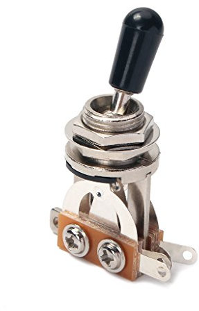 Alnicov 3-Wege-Gitarren-Tonabnehmer mit Kippschalter für Les Paul LP Gitarre, Bass, schwarze Spitze