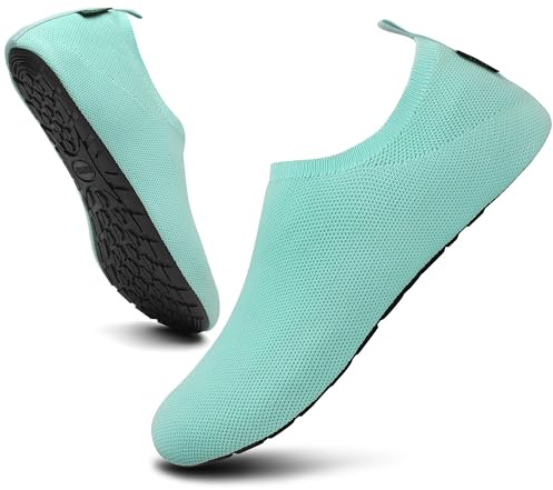 SAGUARO Tofflor kvinnor män halkfria andningsbara tofflor unisex badskor snabbtorkande vattenskor, GR.36–47, Himmelsblå, 44/45 EU