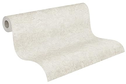 Livingwalls Travel Styles fleecetapet – tapet med gipsutseende i beige och grått – klassisk tapet för olika rum i 10,05 m x 0,53 m