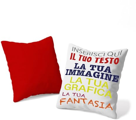 VENEZIANO Gruppo Cuscino Personalizzato 40x40 con Imbottitura - Cuscino Personalizzato con Imbottitura - personalizza Ora con Testi, Loghi o Immagini - 100% Made in Italy