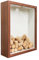 Weinkork-Schattenbox aus Holz, 26,7 x 21,6 cm, Halterrahmen, Oberladeschlitz für Zuhause und Bar, freistehend oder zur Wandmontage, Walnussholz.
