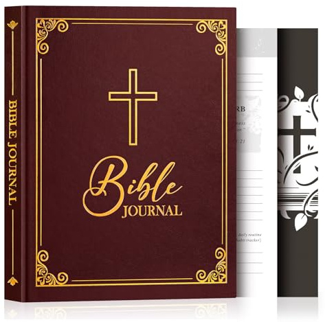Lanpn Böndagbok Bibeln för män, andakt anteckningsbok och bibelstudie, 3 månader kristen bibelns journal, dagbokspresenter för tacksamhet religiös reflektion inspirera, engelsk, brun